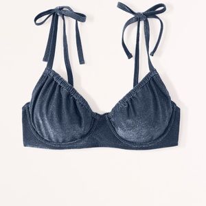 Abercrombie & Fitch Blue shimmer bikini top